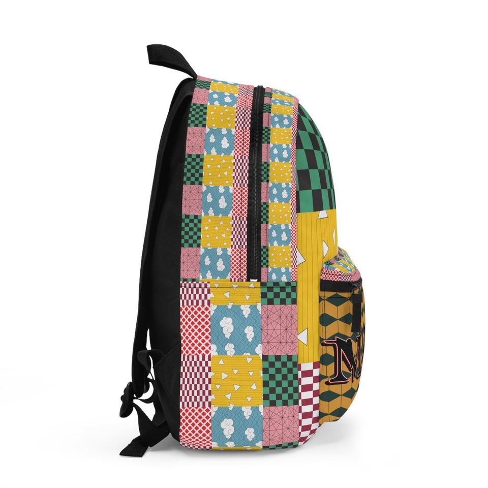 Custom Anime Kimono pattern Backpack ,back to school, slayer bag , Pre-k Grad school, high school, demon backpack, Personalized backpack