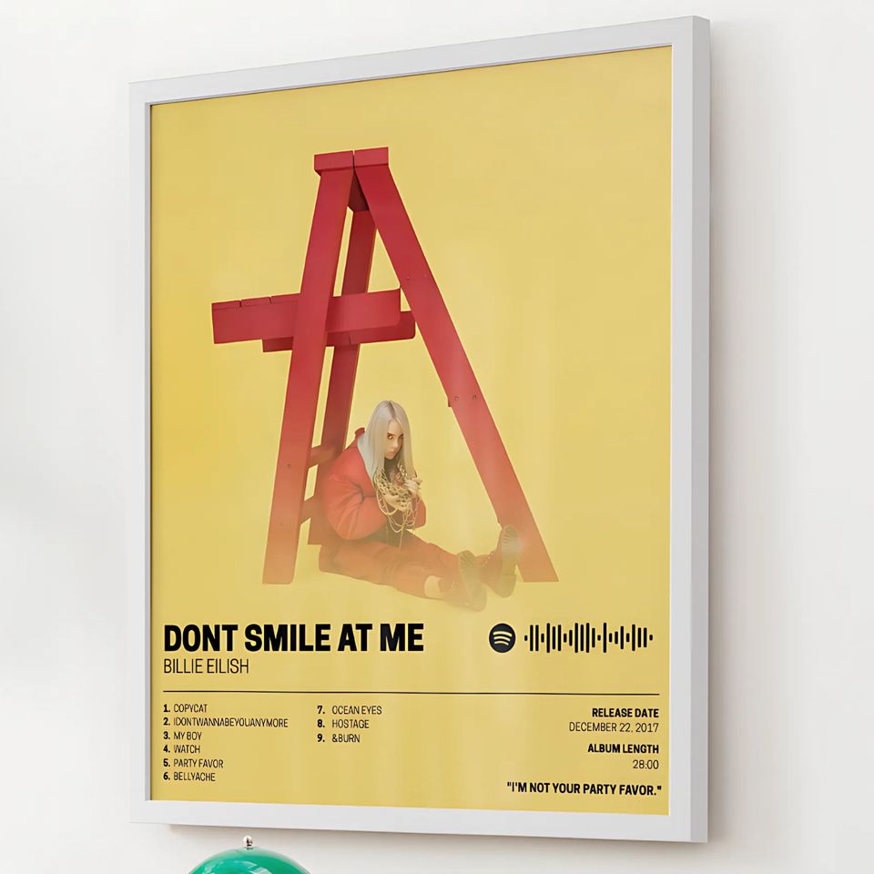 Billie Eilish Poster  dont smile at me Album Art