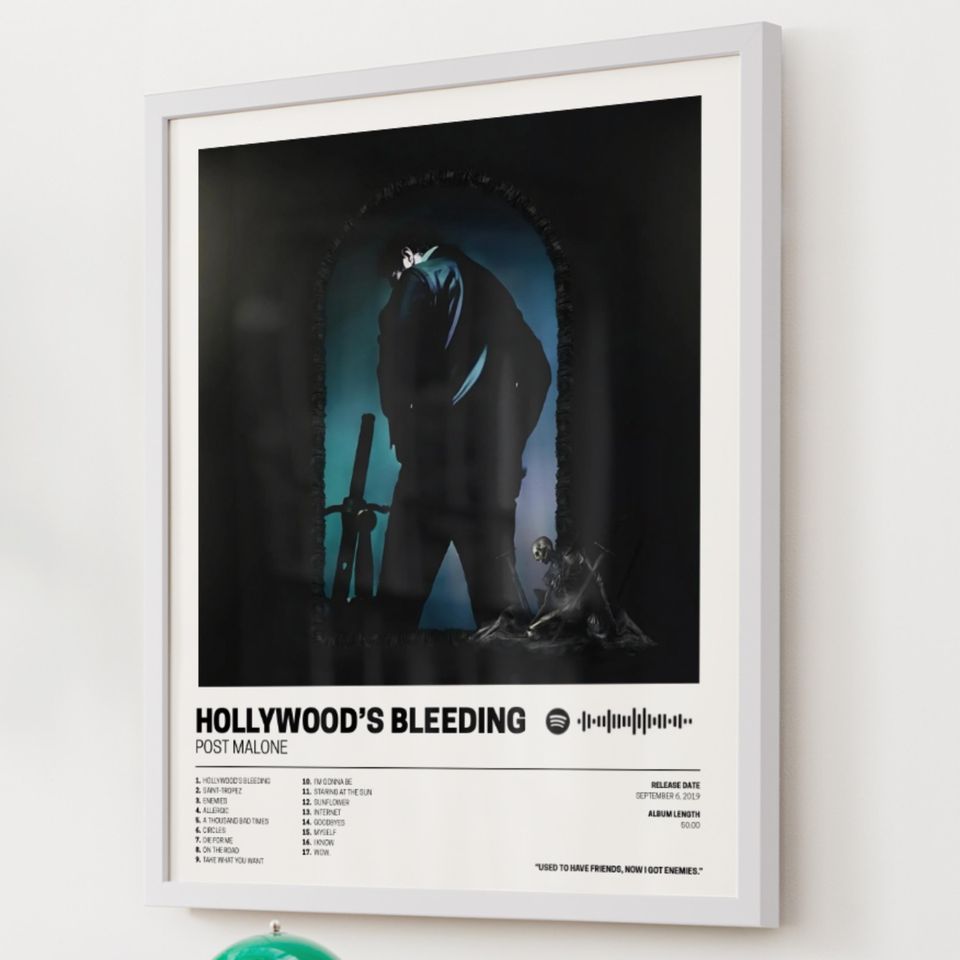 Post Malone Poster  Hollywoods Bleeding Album Art
