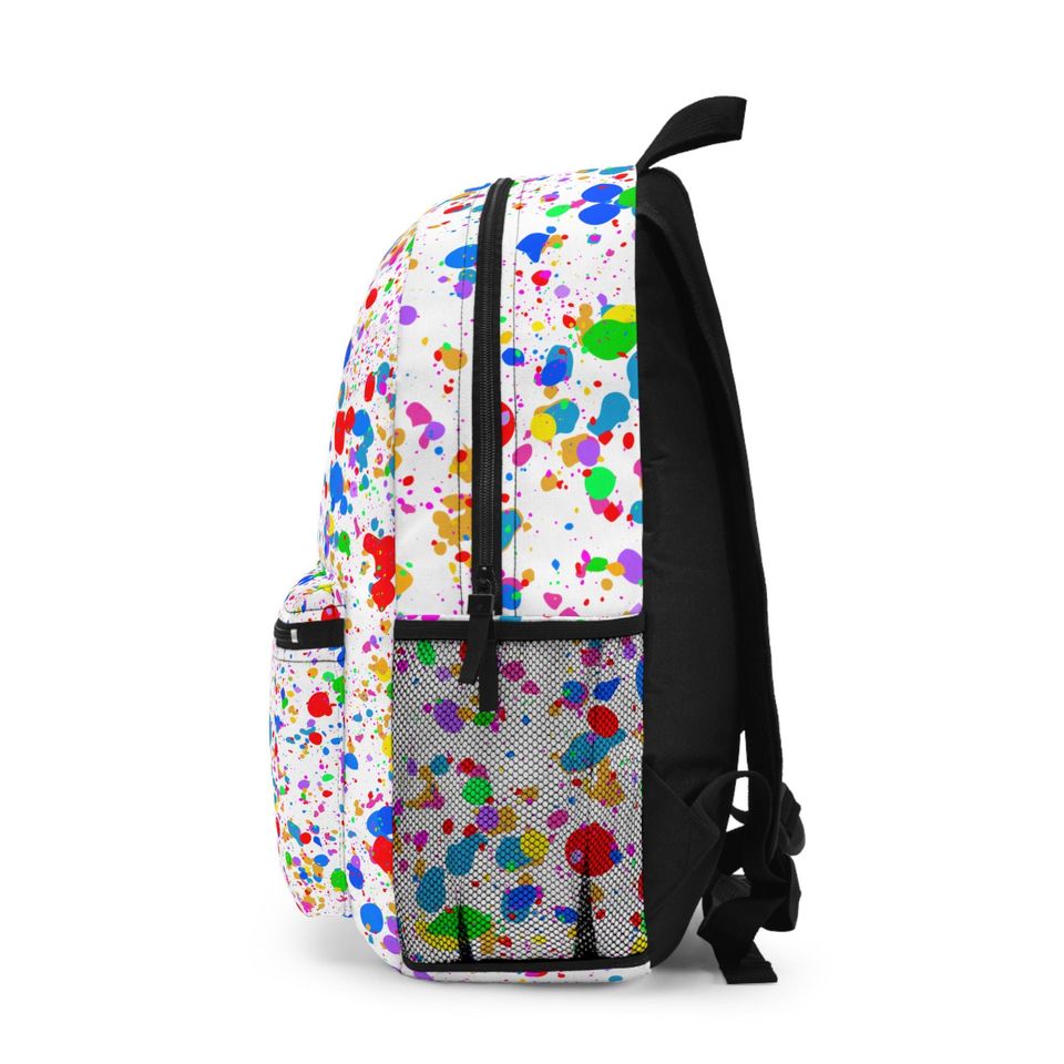 Splatter Art Backpack, Student Rucksack