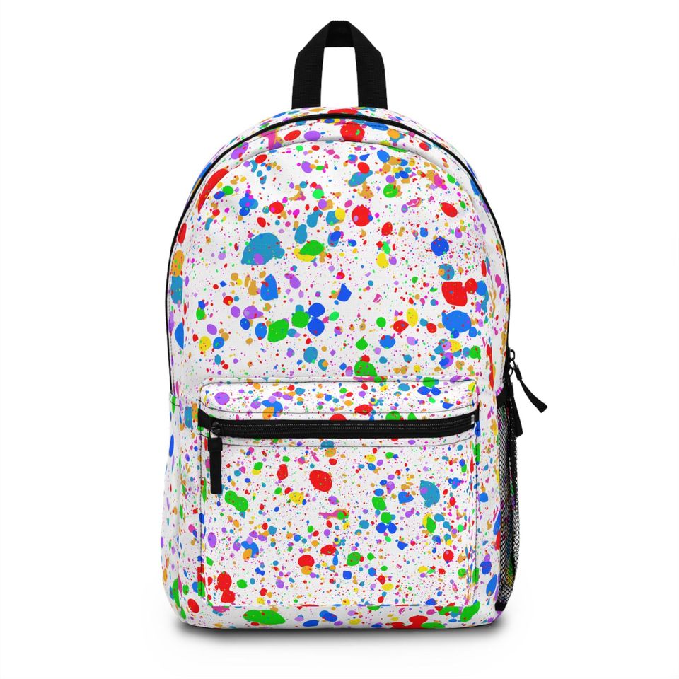 Splatter Art Backpack, Student Rucksack