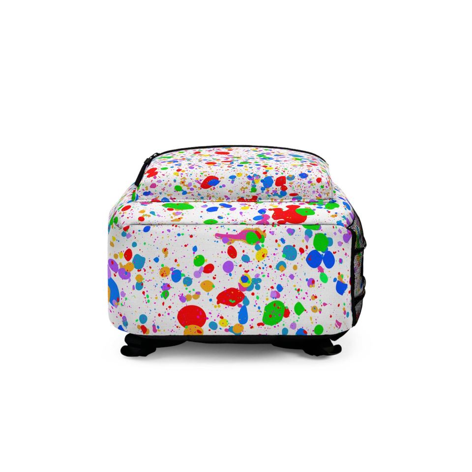 Splatter Art Backpack, Student Rucksack