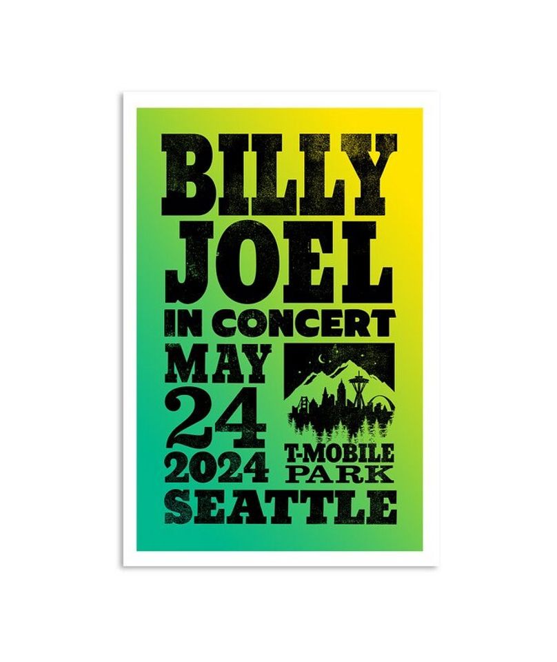 Billy Joel Tour 2024 Seattle, WA Poster