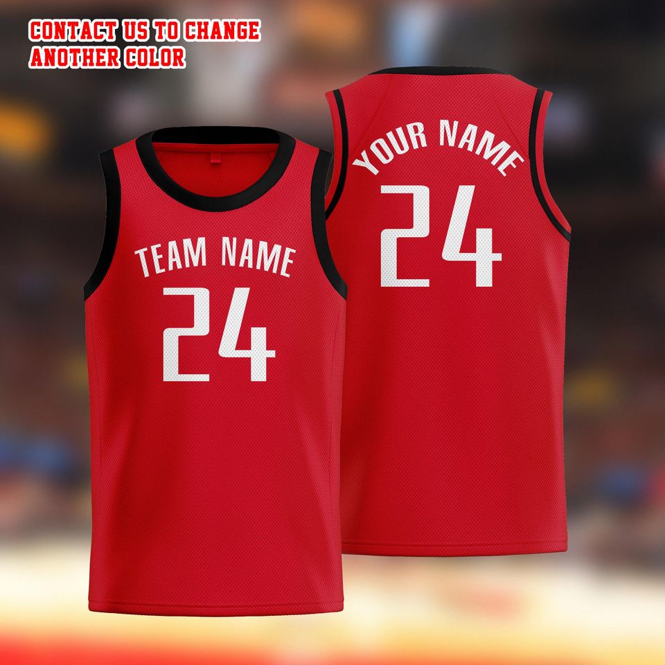 Custom Basketball Jersey Personalized Uniform Team Name Number Logo Houston Shirt