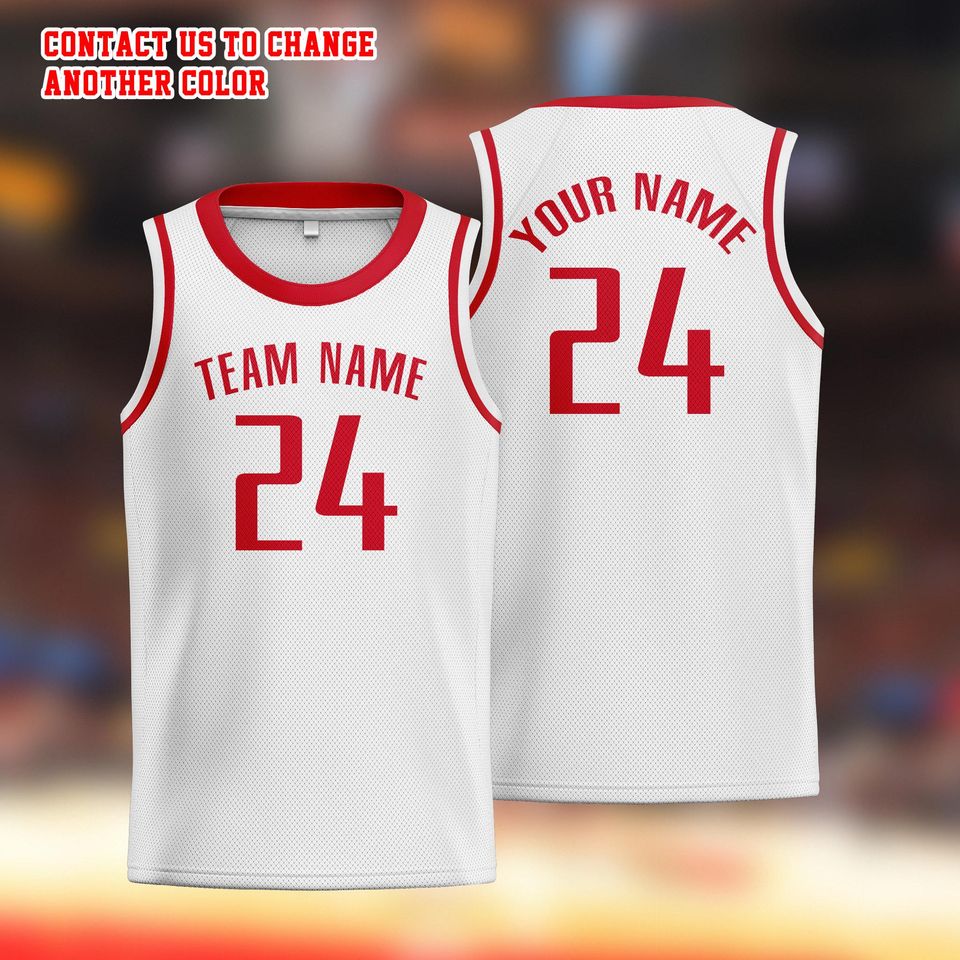 Custom Basketball Jersey Personalized Uniform Team Name Number Logo Houston Shirt