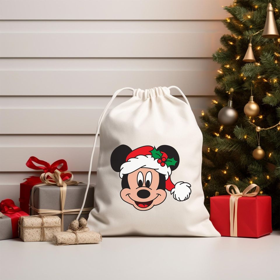 Christmas Mickey Santa Sack: Xmas Gift Bag