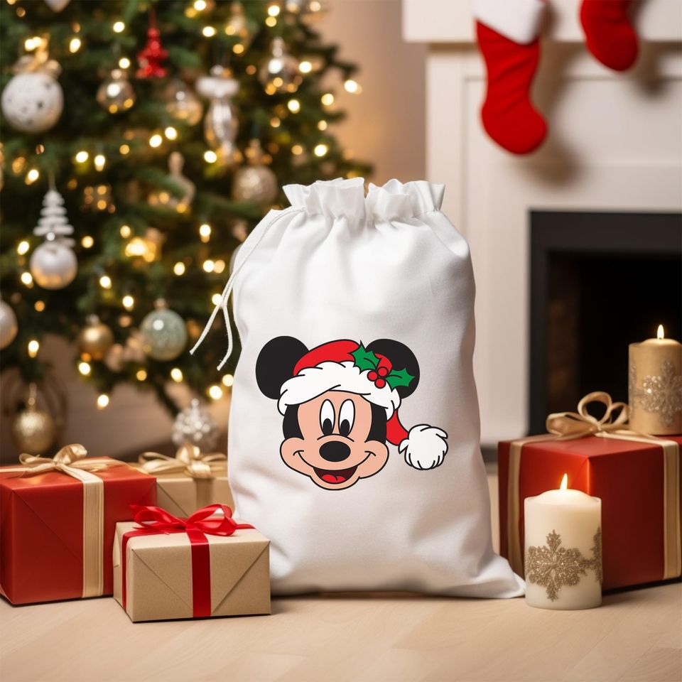 Christmas Mickey Santa Sack: Xmas Gift Bag