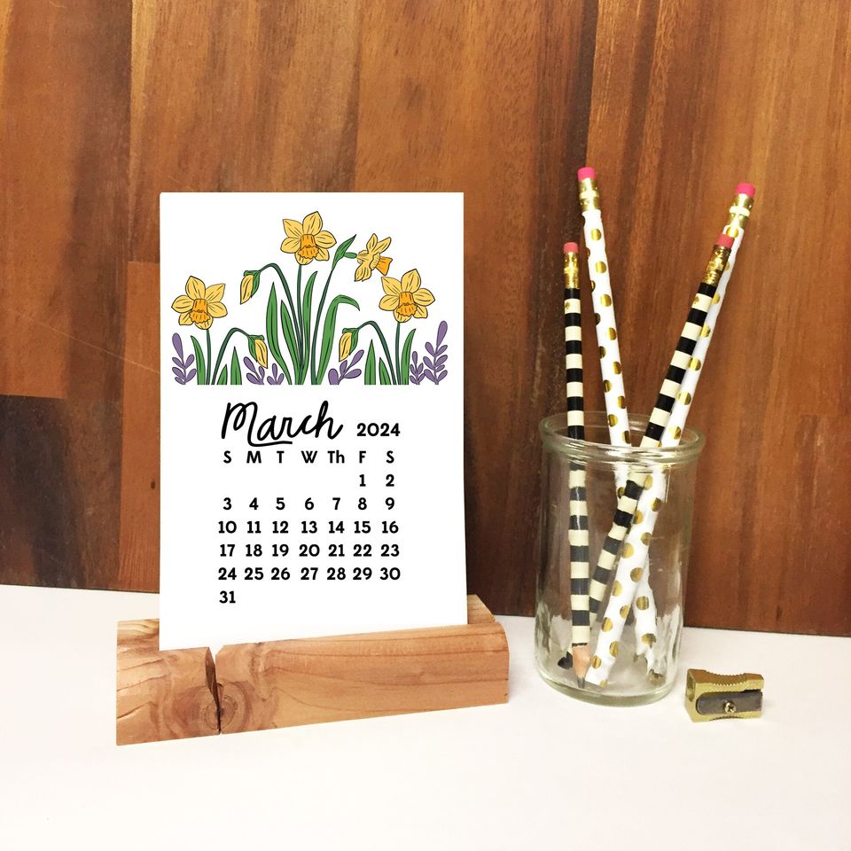 2024 Desk Calendar -  Floral
