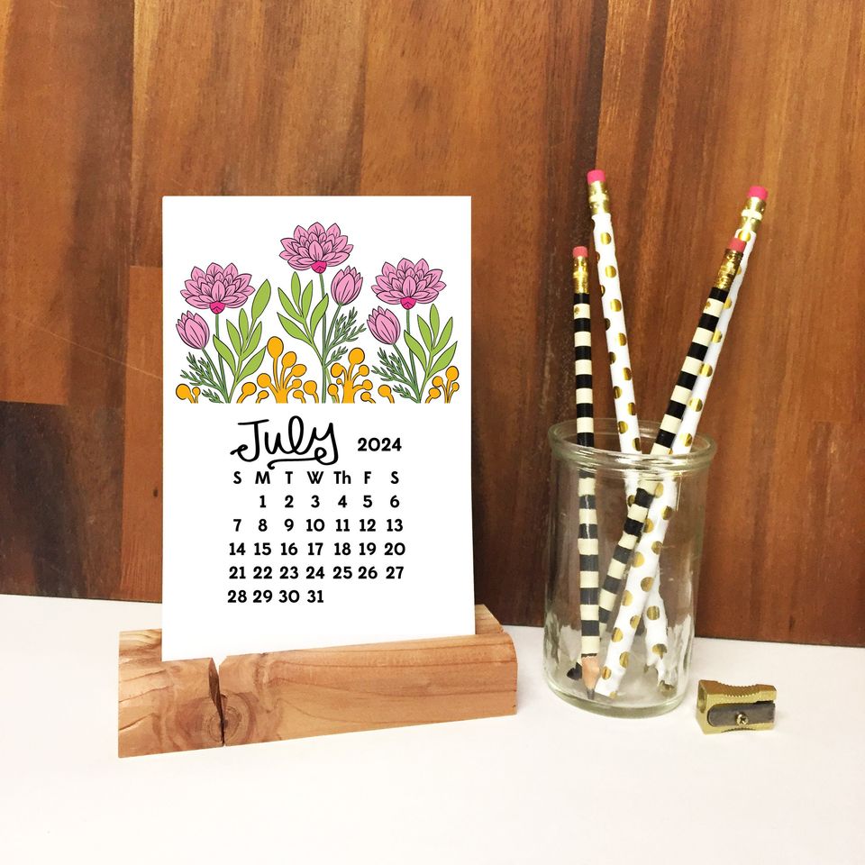 2024 Desk Calendar -  Floral