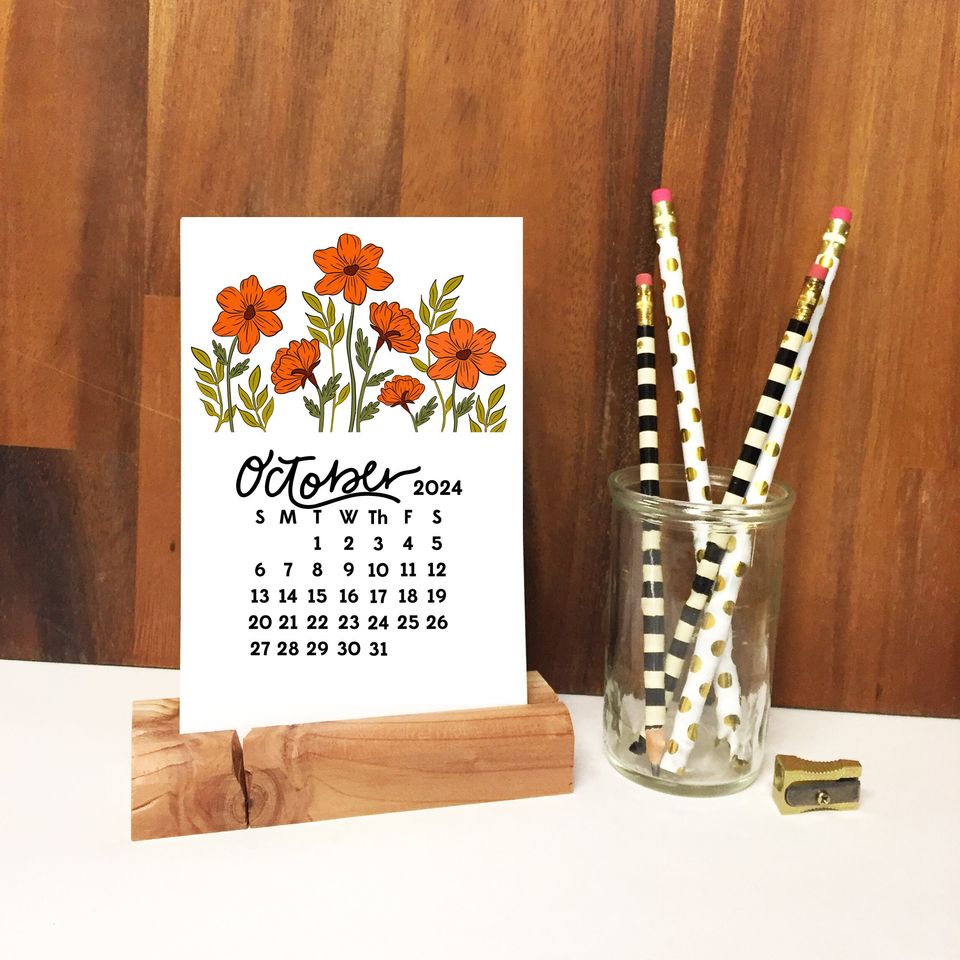 2024 Desk Calendar -  Floral