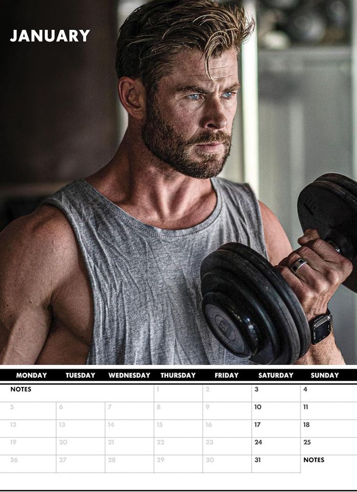 Chris Hemsworth 2026 Wall Calendar