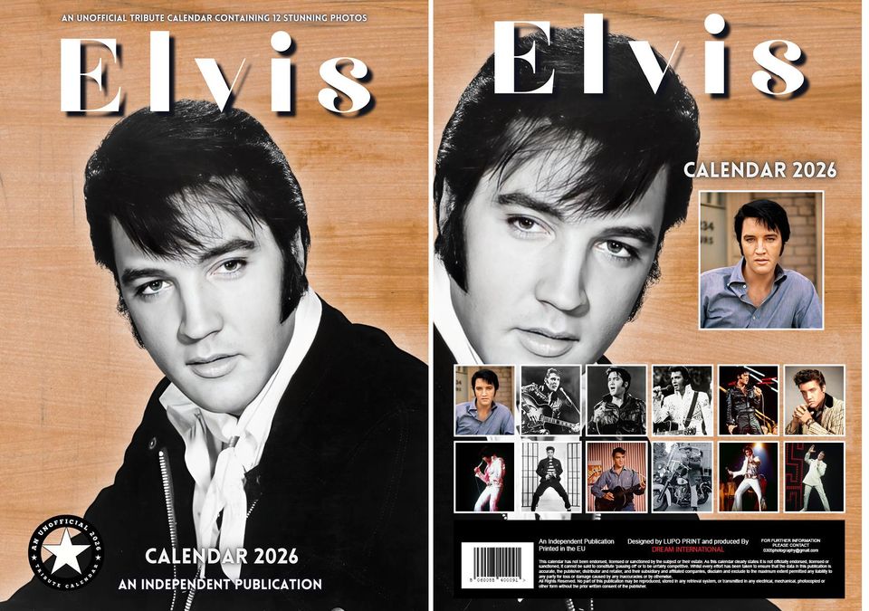 Elvis 2026 Wall Calendar, New Year Gift, Home Decor