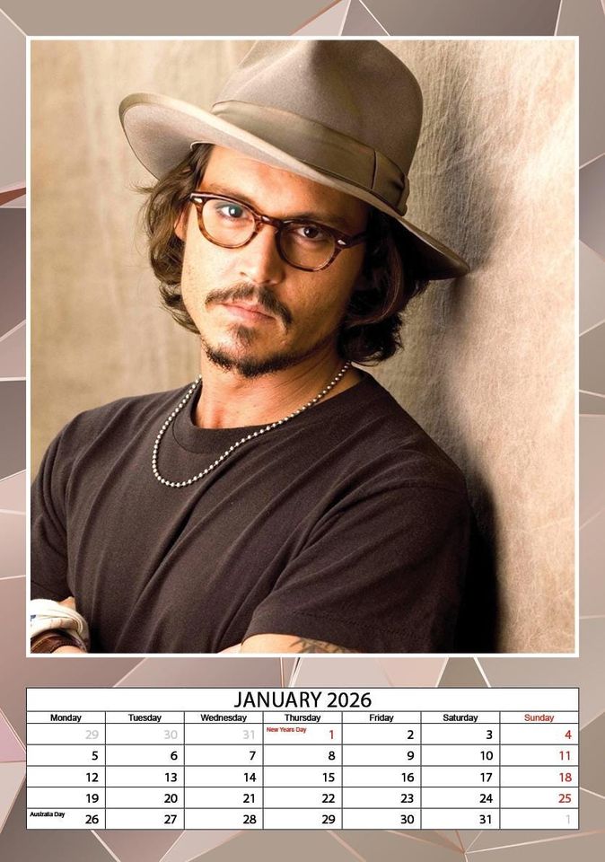 Johnny Depp 2026 Calendar