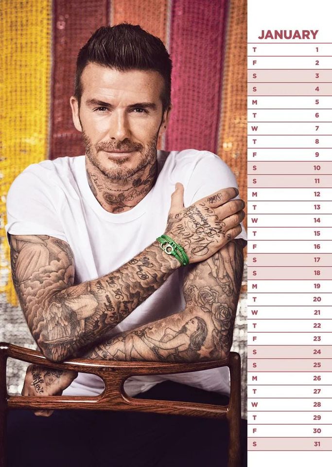 David Beckham 2026 Wall Calendar
