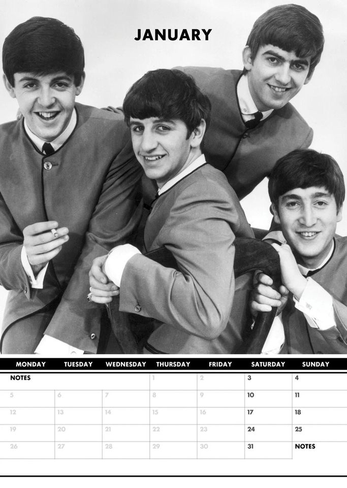 The Beatles 2026 Wall Calendar