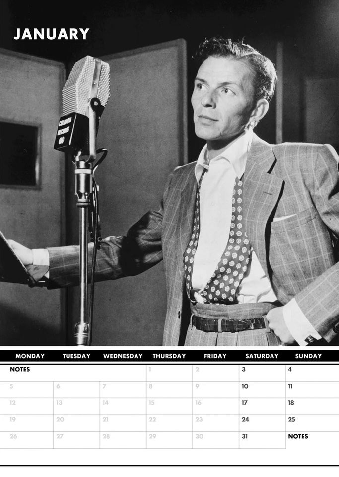Frank Sinatra 2026 Wall Calendar