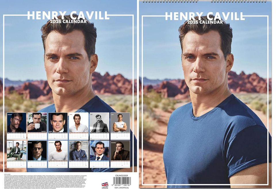 Henry Cavill 2026 Wall Calendar