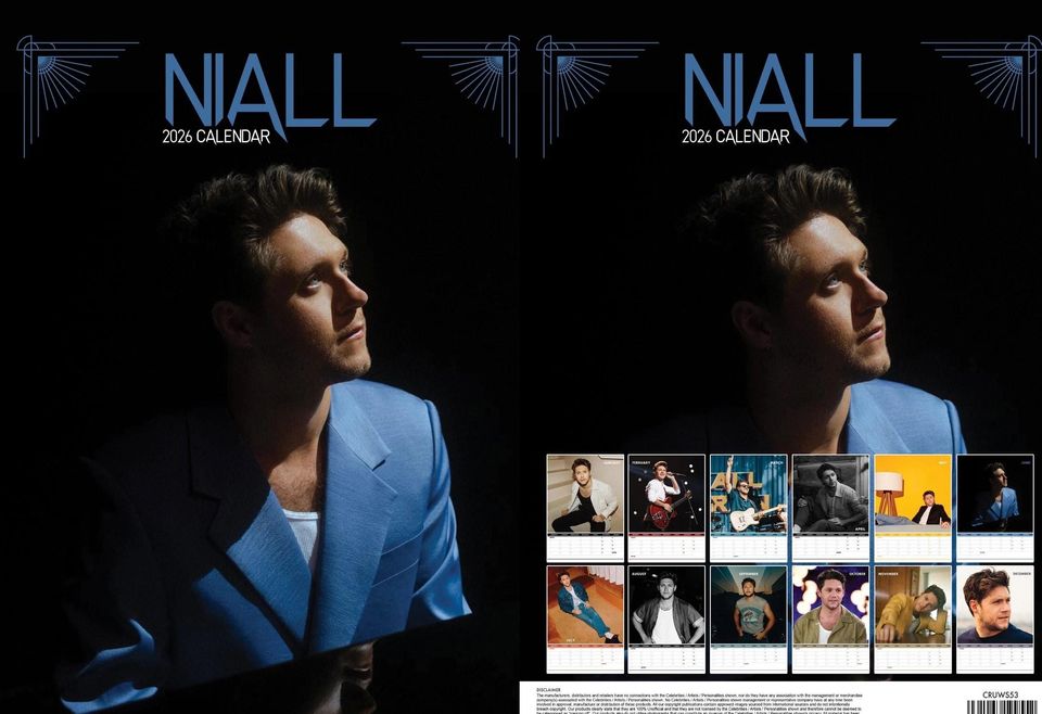 Niall Horan 2026 Wall Calendar