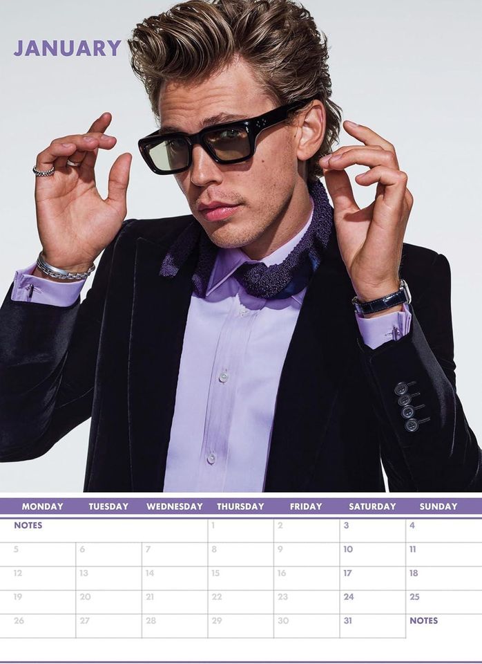 Austin Butler 2026 Wall Calendar