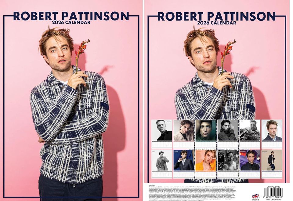 Robert Pattinson 2026 Wall Calendar