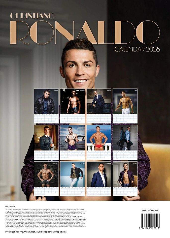 Ronaldo 2026 Wall Calendar