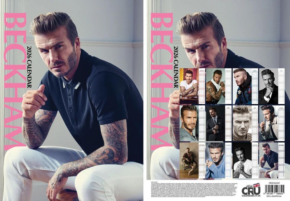 David Beckham 2026 Wall Calendar
