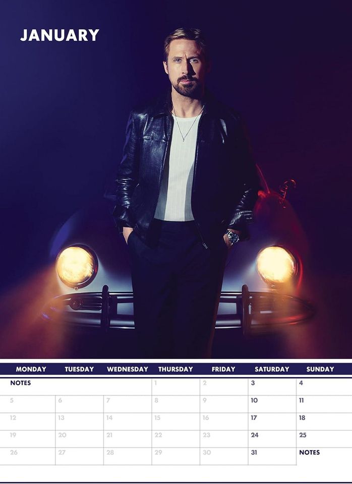 Ryan Gosling 2026 Wall Calendar