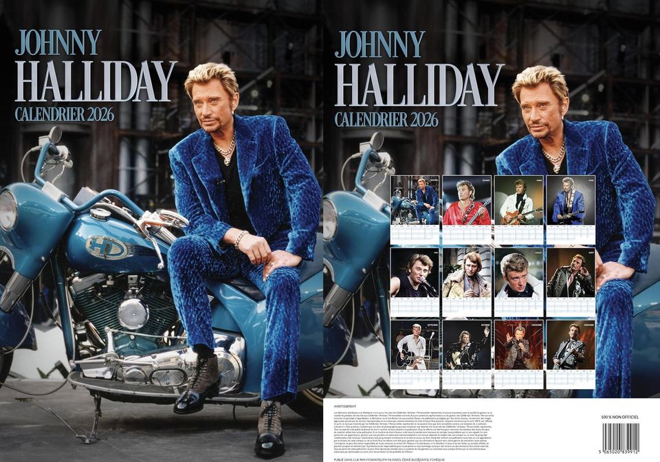 Johnny Hallyday 2026 Calendar, New Year Gift, Home Decor