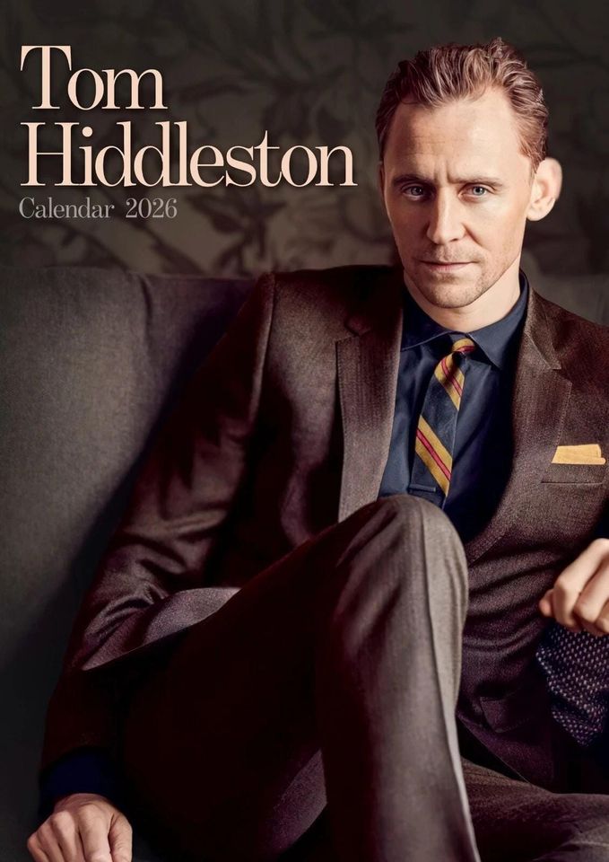Tom Hiddleston 2026 Wall Calendar