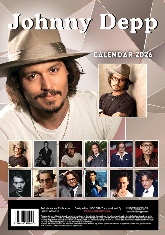 Johnny Depp 2026 Calendar