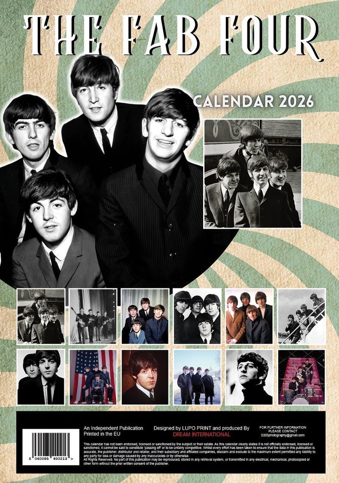 The Beatles 2026 Wall Calendar