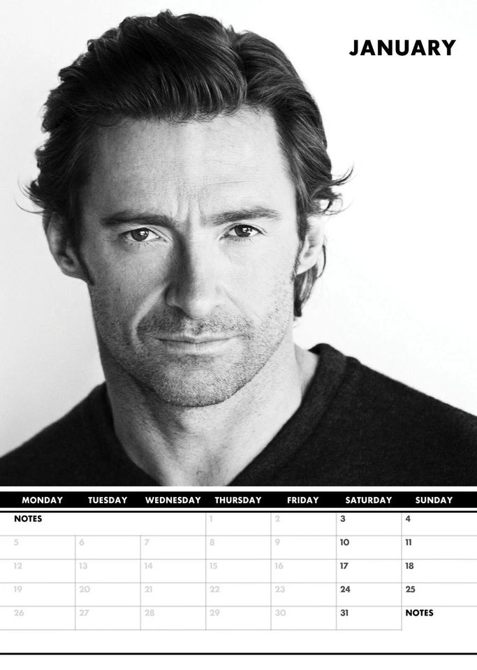 Hugh Jackman 2026 Wall Calendar