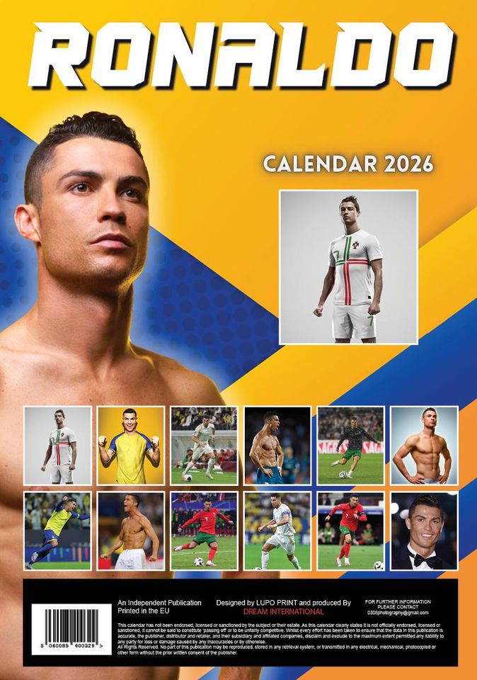 Ronaldo 2026 Wall Calendar