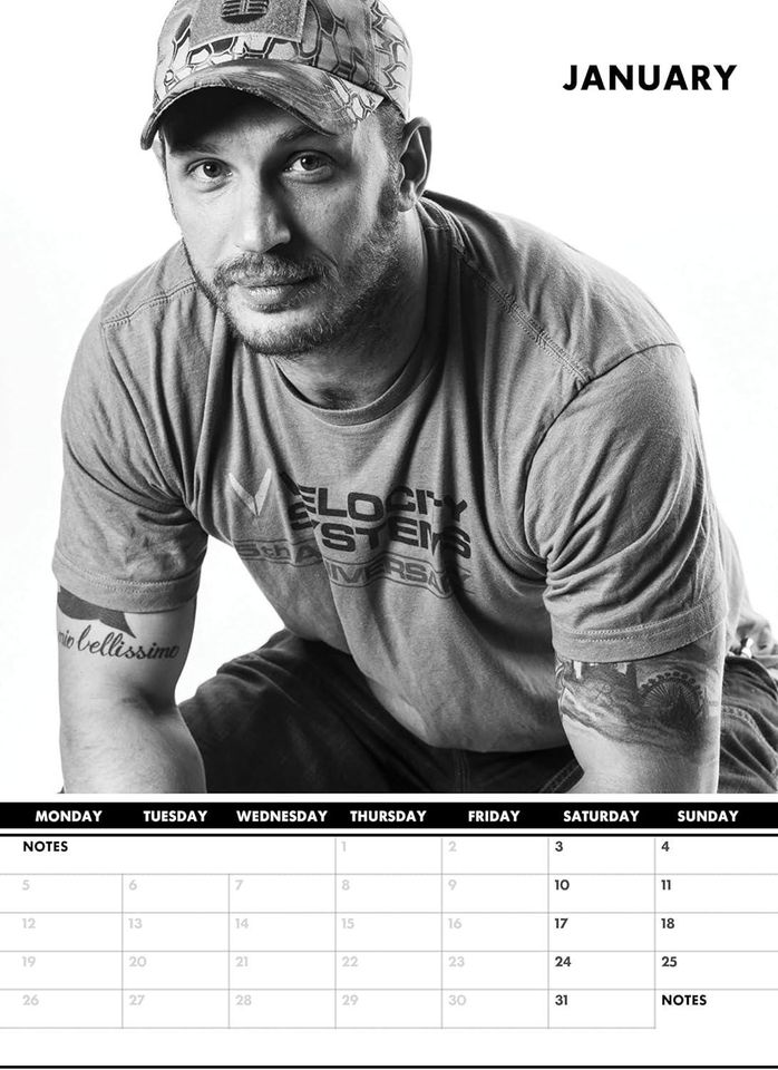 Tom Hardyy 2026 Wall Calendar