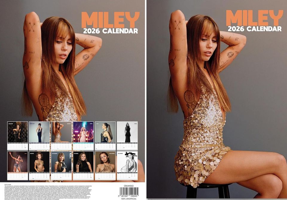 Miley Cyrus 2026 Wall Calendar