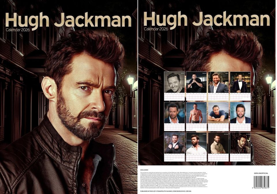 Hugh Jackman 2026 Wall Calendar