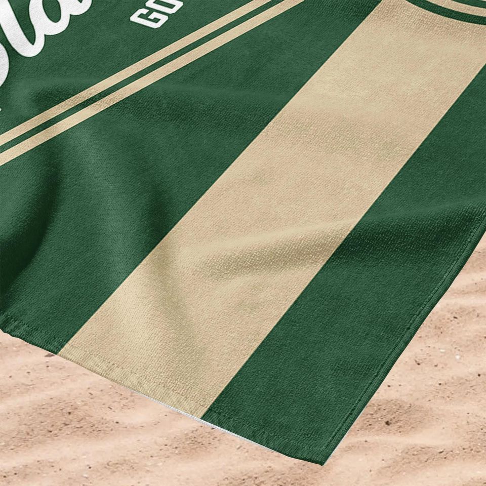 Milwaukee Bucks Beach Towel: Personalized NBA Jersey Fan Gift