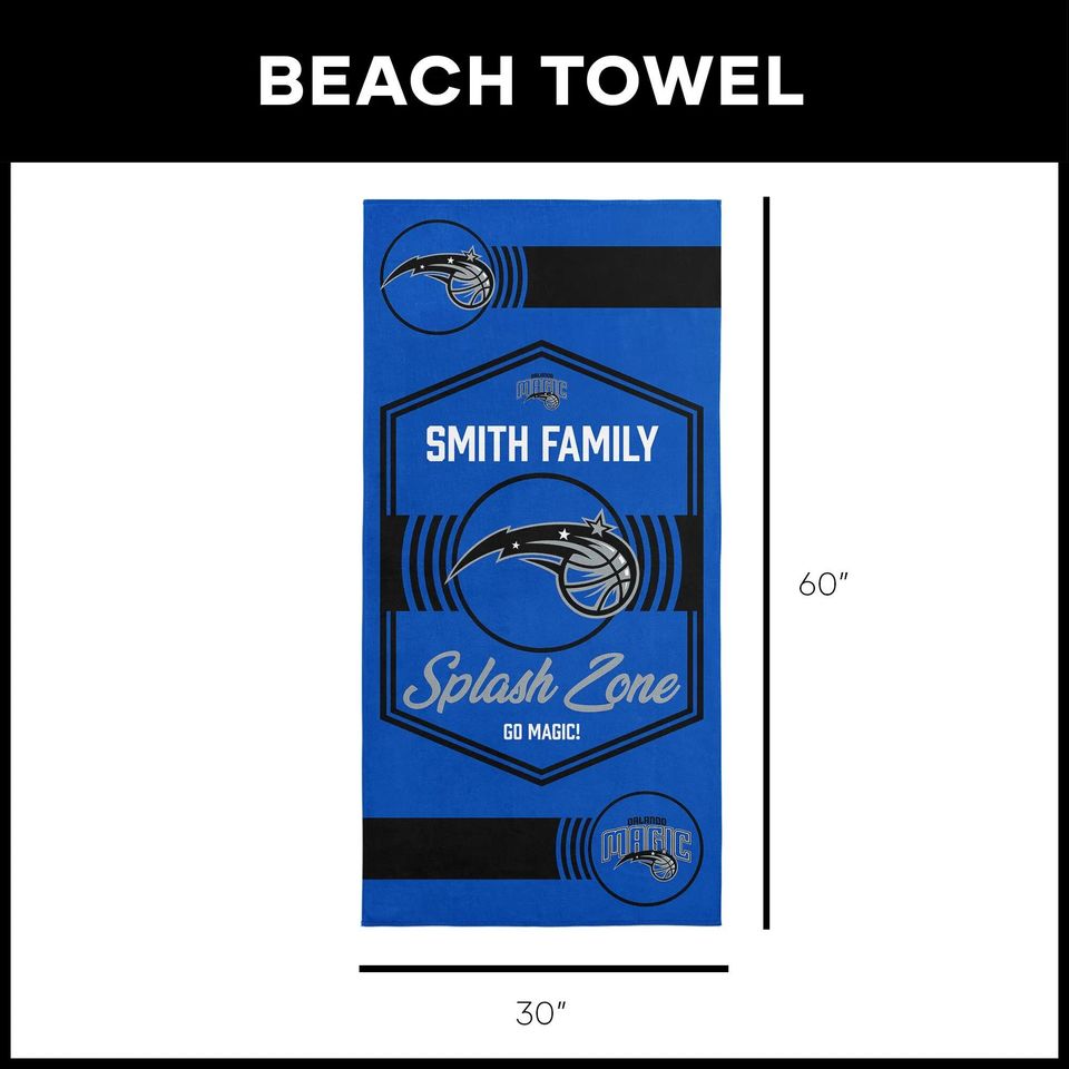 Orlando Magic Beach Towel: NBA Dominion Style, Personalized Fan Gift