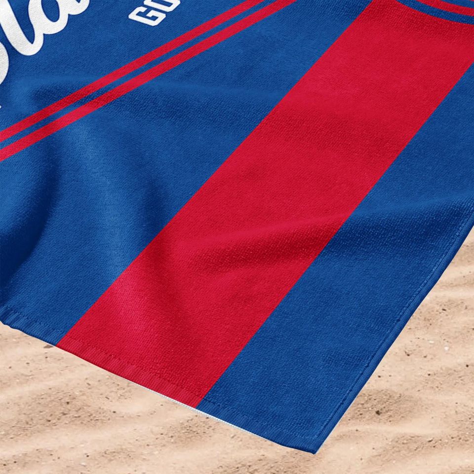 Philadelphia 76ers Beach Towel: Personalized NBA Dominion Style Fan Gift