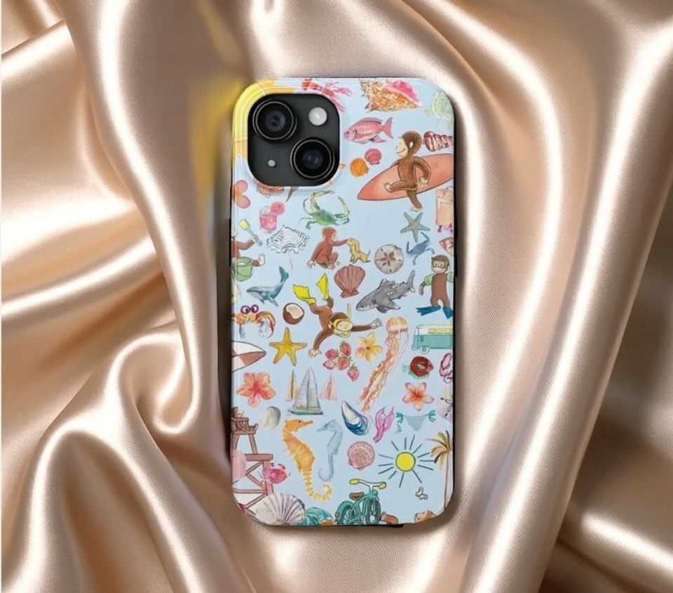 Curious George Beach Style Case – Tough Protective Cover with Monkey Graphic