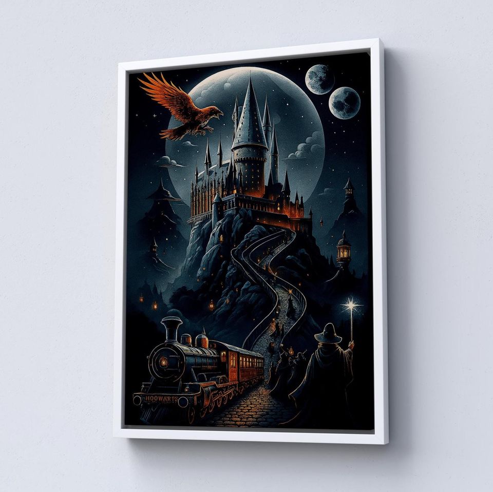 Hogwarts Castle Poster Wizard School Wall Art Harry Potter Inspired Printable