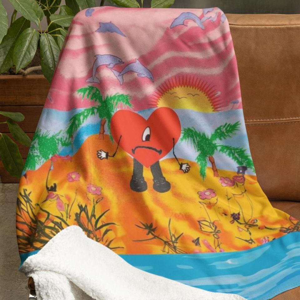 Bad Bunny Throw Blanket