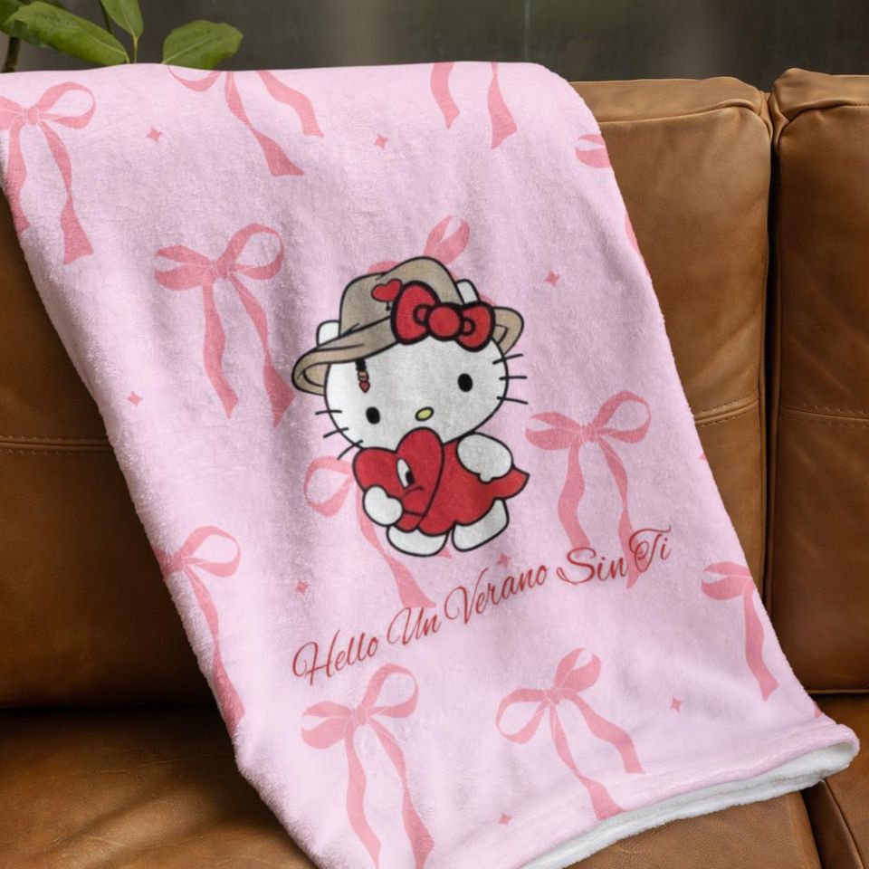 Hello Kitty x Bad Bunny Un Verano Sin Ti Throw Blanket