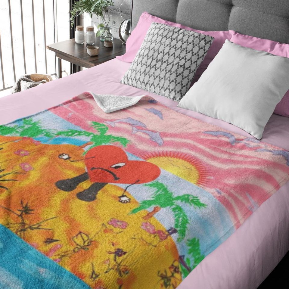 Bad Bunny Throw Blanket
