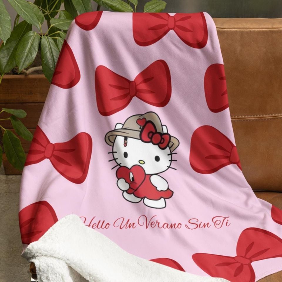 Hello Kitty x Bad Bunny Un Verano Sin Ti Throw Blanket