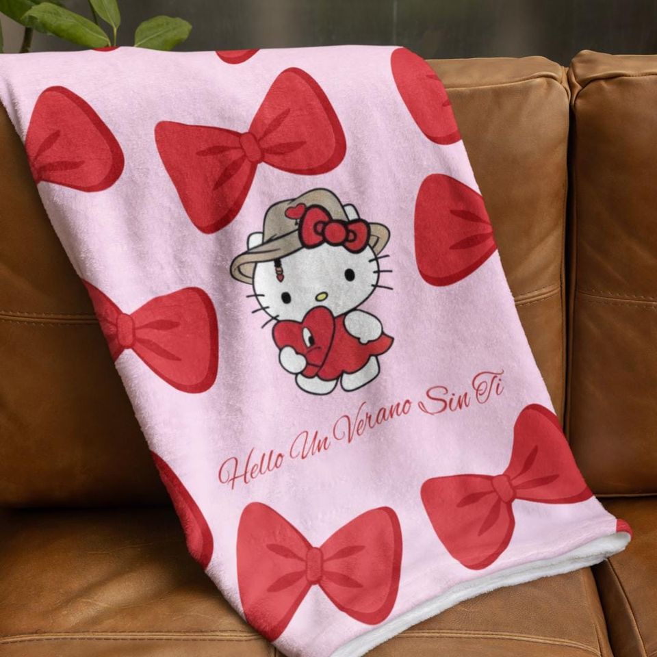 Hello Kitty x Bad Bunny Un Verano Sin Ti Throw Blanket