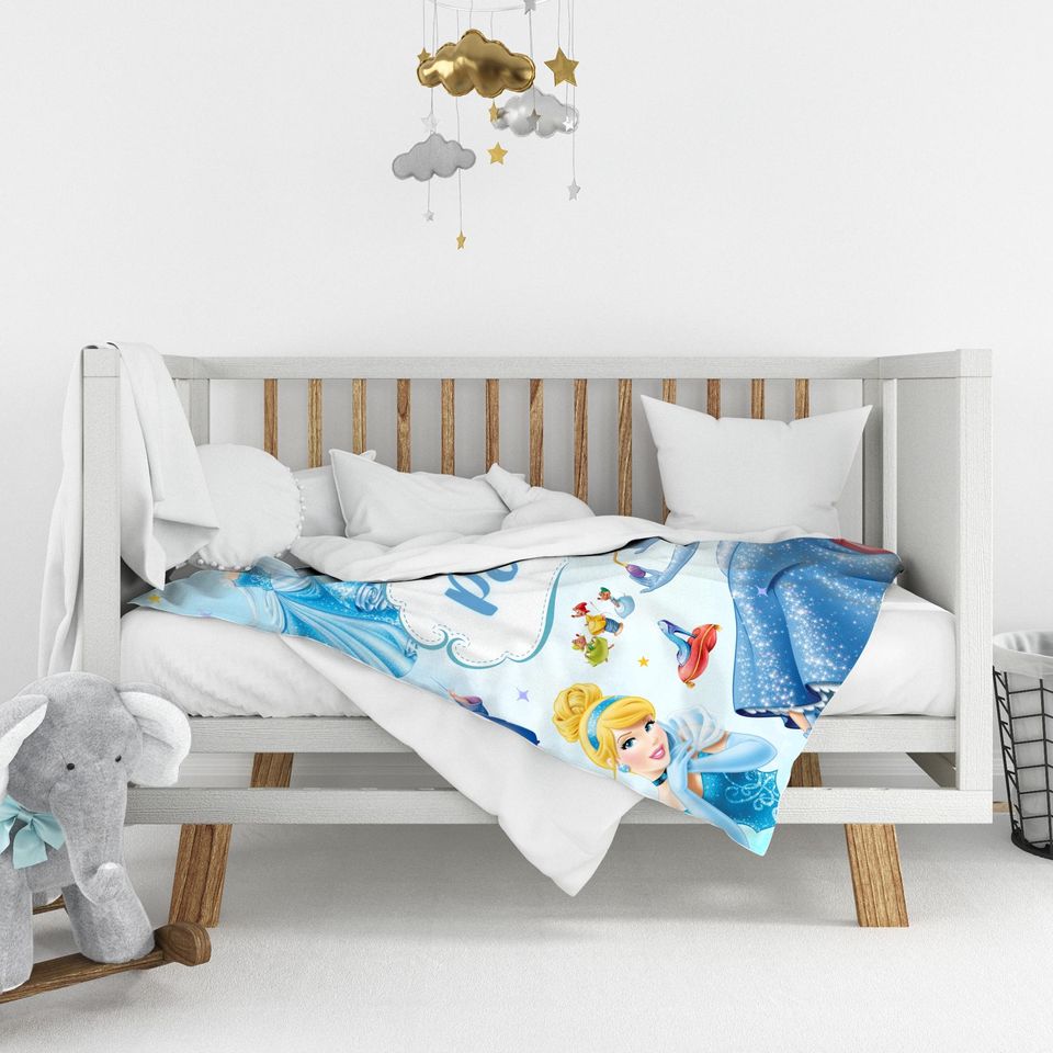 Personalized Cinde Princess Blanket, Disneyland Princess Blanket