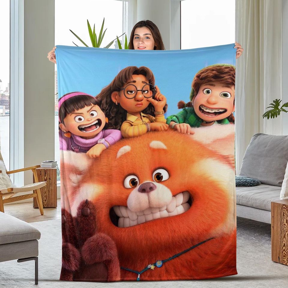 Turning Red Fleece Blanket, Personalized Custom Turning Red Blanket