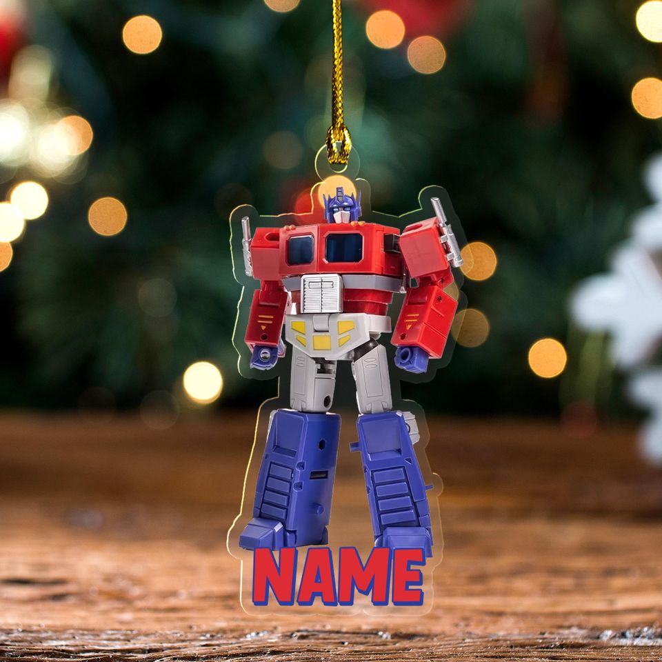 Optimus Transformers Christmas ornament, Personalized Kids ornaments