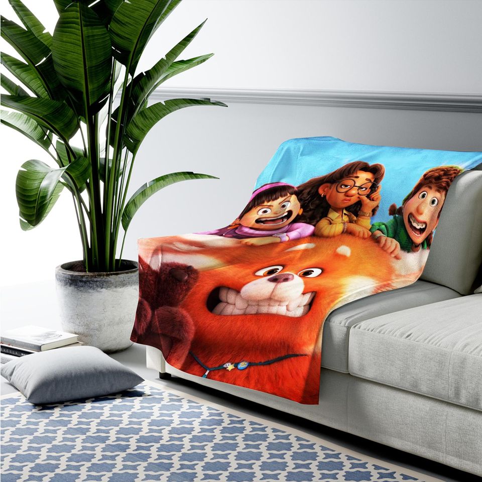 Turning Red Fleece Blanket, Personalized Custom Turning Red Blanket